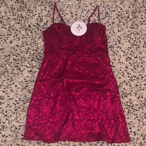 DIVA MINI DRESS DEEP RED